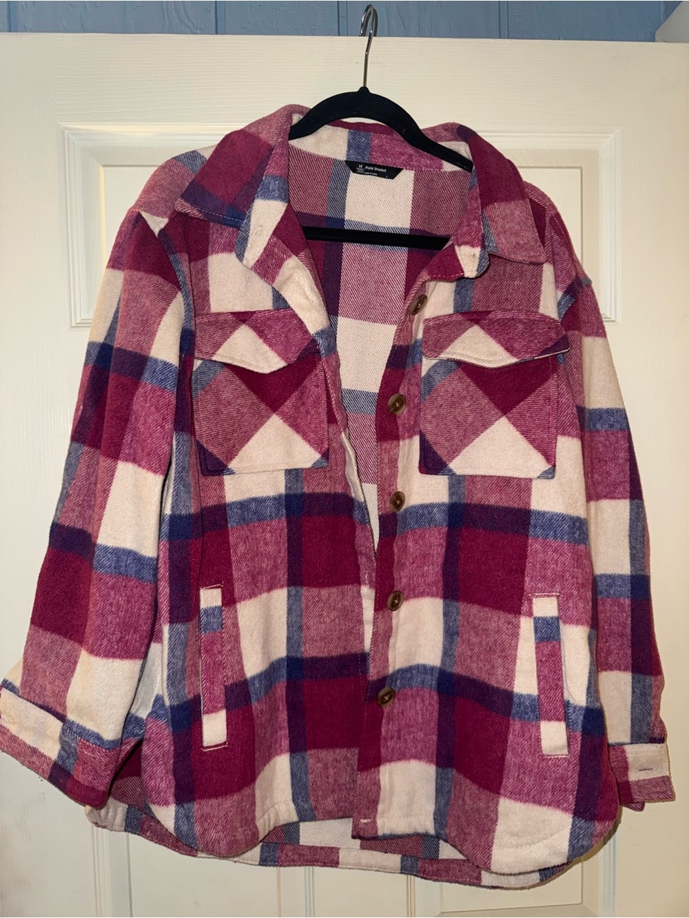 Members Mark Plaid Shacket